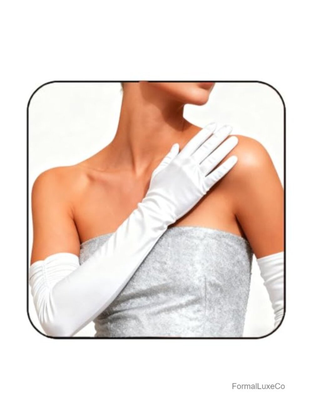 Satin Elbow Length Opera Gloves Formal Bridal Wedding Accessories